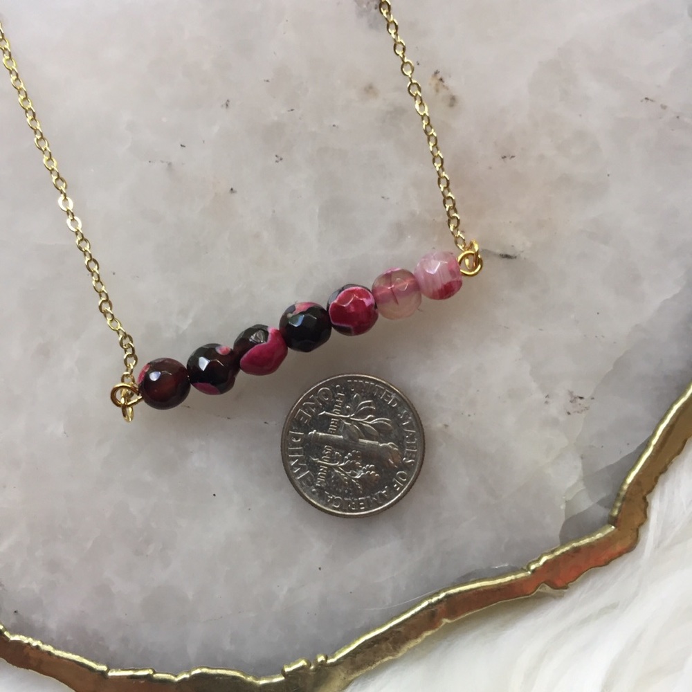 ❗️LAST❗️Fire Agate Stone 14K Gold Necklace - Picture 6 of 6